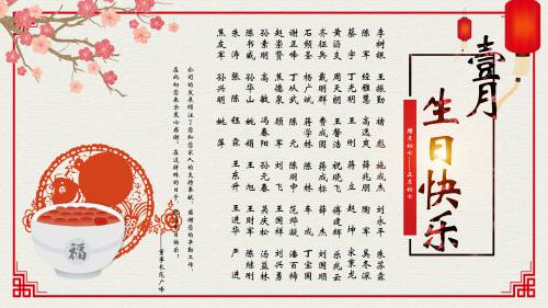 【生日祝福】恭祝1月生日的員工生日快樂！