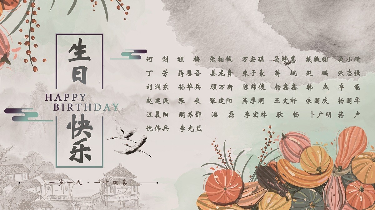 【生日祝?！抗ё?0月生日的員工生日快樂！