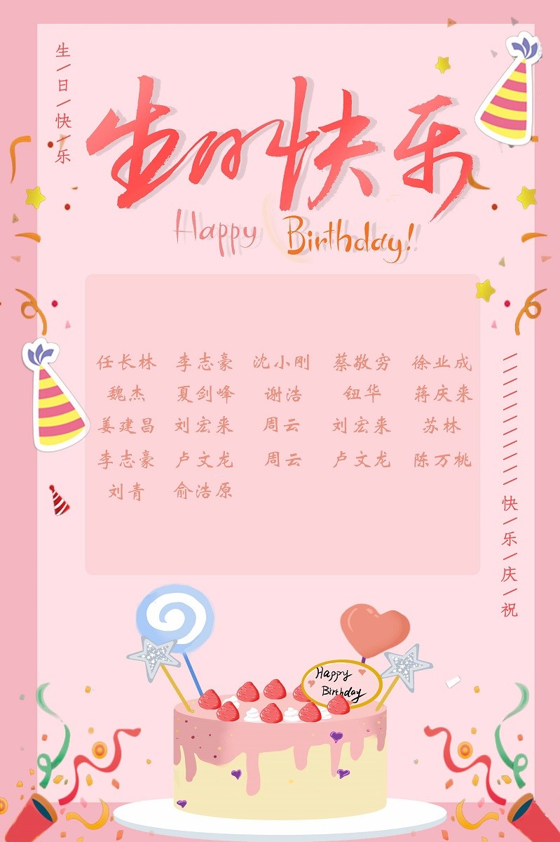 【生日祝?！抗ё?8月生日的員工生日快樂！